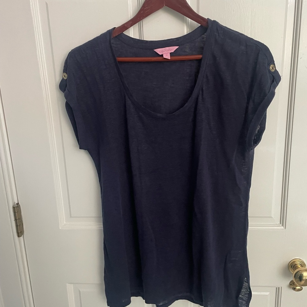 Lilly Pulitzer Navy Blue Short Sleeve Tee